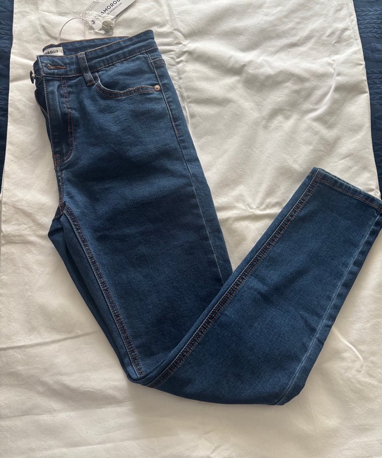 Kadın Mavi Denim Normal Boy Jean - Görsel 2