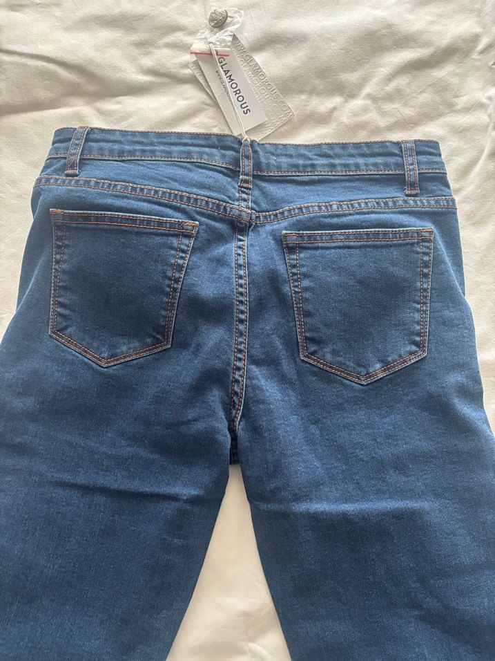 Kadın Mavi Denim Normal Boy Jean - Görsel 4