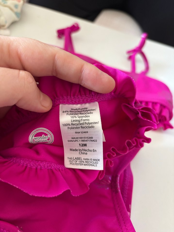 Kız Çocuk Pembe Desenli Bikini - Görsel 2