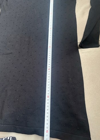 Düğmeli Uzun Kollu Siyah elbise - Görsel 2