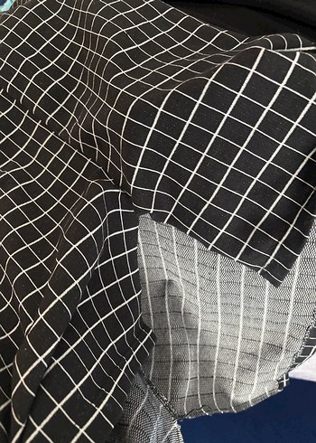 Kareli Kapüşonlu Uzun Kollu Kadın Elbise - Görsel 5