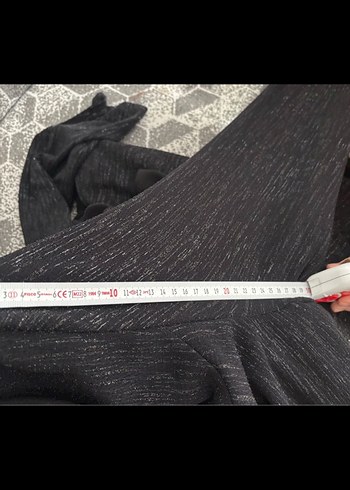 Siyah Nakışlı Kadın Uzun Abiye Elbise - Görsel 5