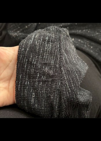 Siyah Nakışlı Kadın Uzun Abiye Elbise - Görsel 7