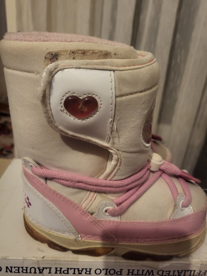 Kız Çocuk Pembe Baskılı Lastik Bot - Görsel 2