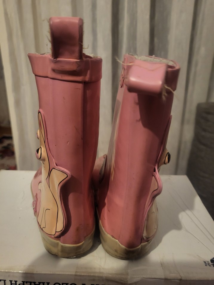 Çiçek Desenli Pembe Kız Yağmur Çizmesi - Görsel 3