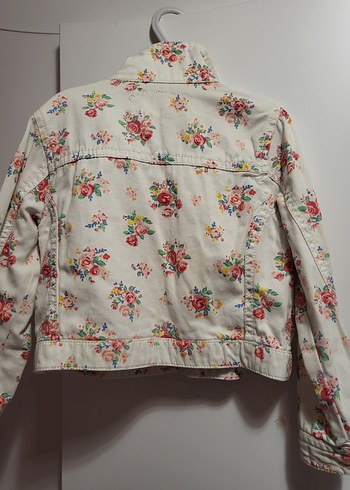 LCWAİKİKİ MARKA Çiçek Desenli Kız Çocuk Düğmeli Ceket - Görsel 4