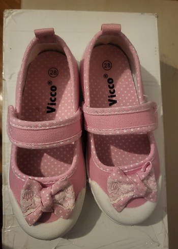 Pembe Fiyonklu Kız Çocuk Babet Ayakkabı - Görsel 2