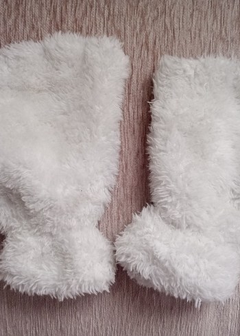 Pembe Nakışlı Kürklü Kedi Eldiveni - Görsel 2