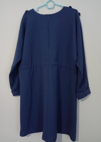 Düğmeli Lacivert Uzun Kollu Kadın Tunik - Görsel 3