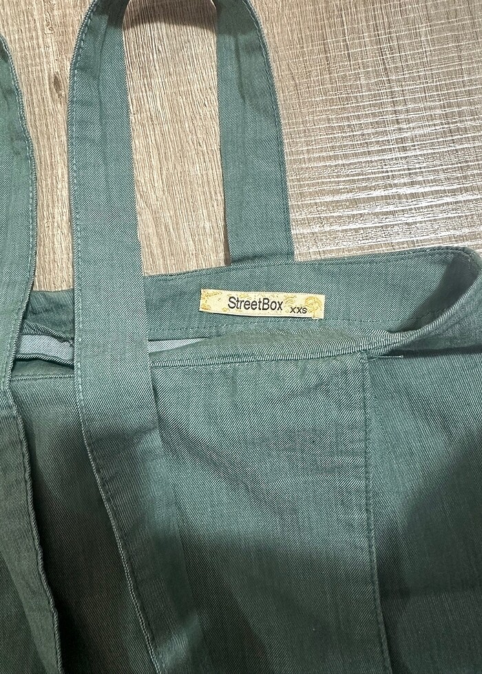 Yeşil Uzun Salopet - Görsel 2