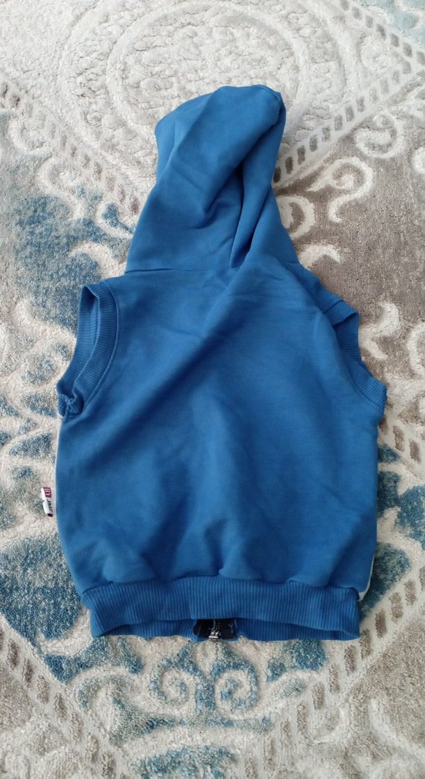 Kapüşonlu Fermuarlı Erkek Çocuk Yelek - Görsel 2