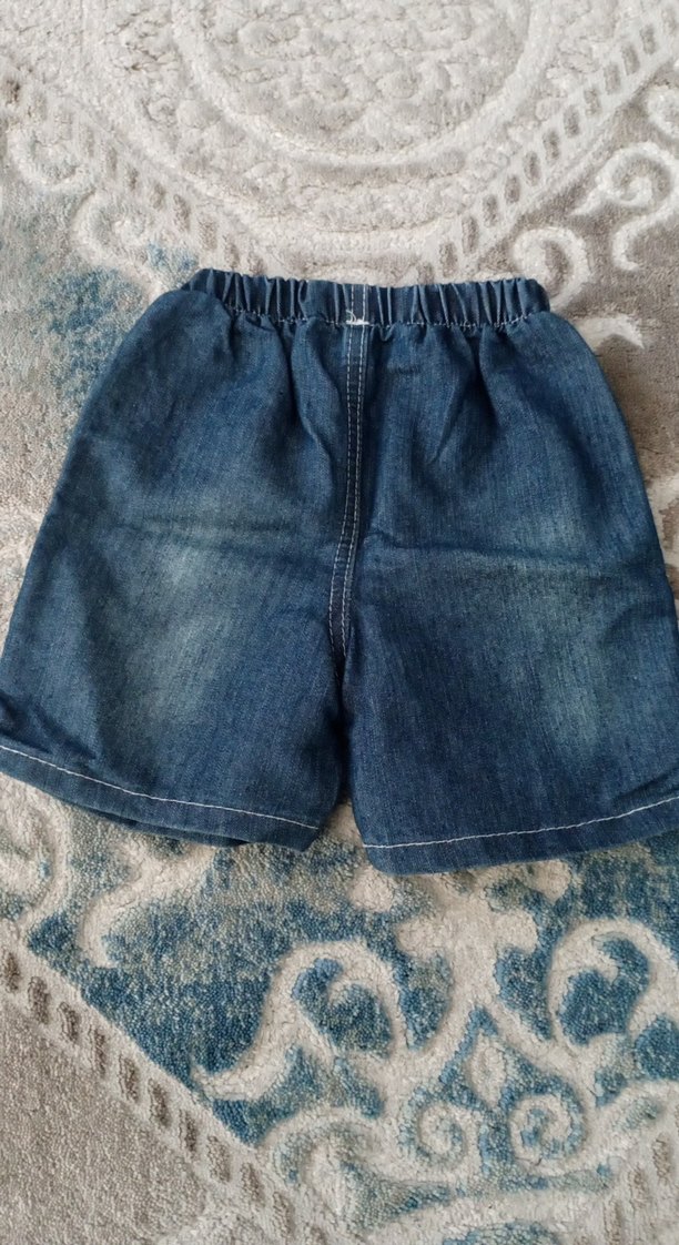 Nakışlı Erkek Çocuk Kot Şort - Görsel 2