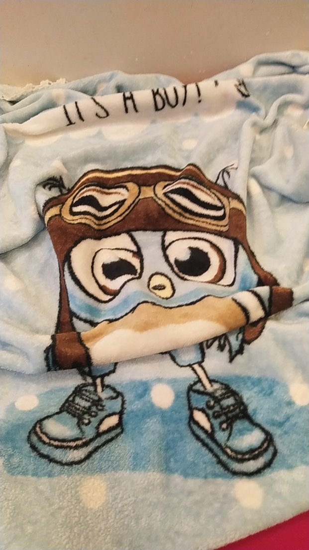 Mavi Baskılı Çocuk Battaniyesi - Görsel 2