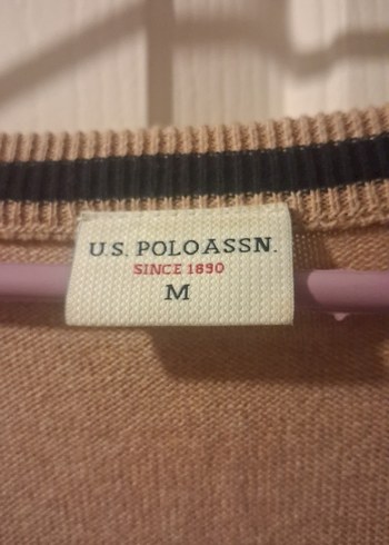 açık kahve V Yakalı Erkek Örgü Yün Kazak - Görsel 3