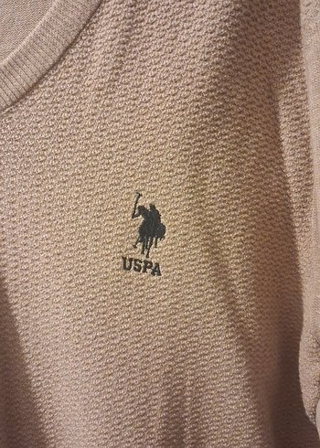 açık kahve V Yakalı Erkek Örgü Yün Kazak - Görsel 2