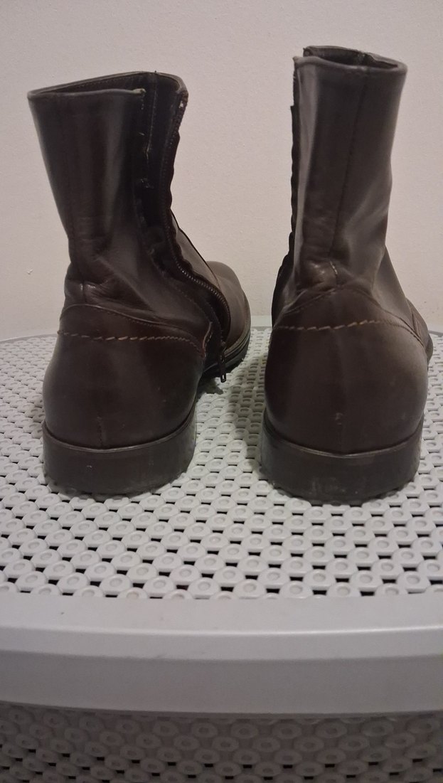 orjinal Doucals marka Kahverengi Deri Erker Bot - Görsel 5