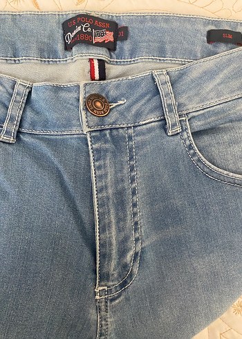 31 Beden mavi Renk Düğmeli Mavi Kot Pantolon