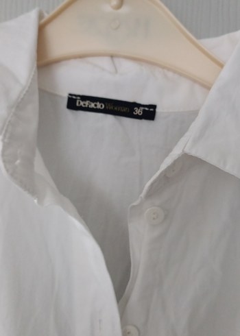 Beyaz Keten Hamile Tunik, Kısa Kollu, Salaş - Görsel 2