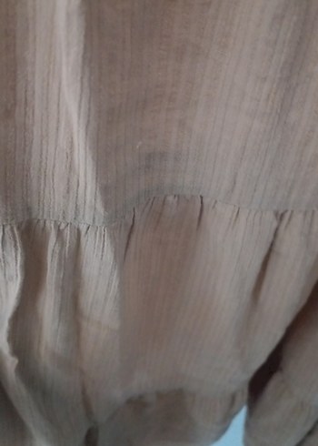 Bej Uzun Bohem Kadın Elbise - Görsel 3