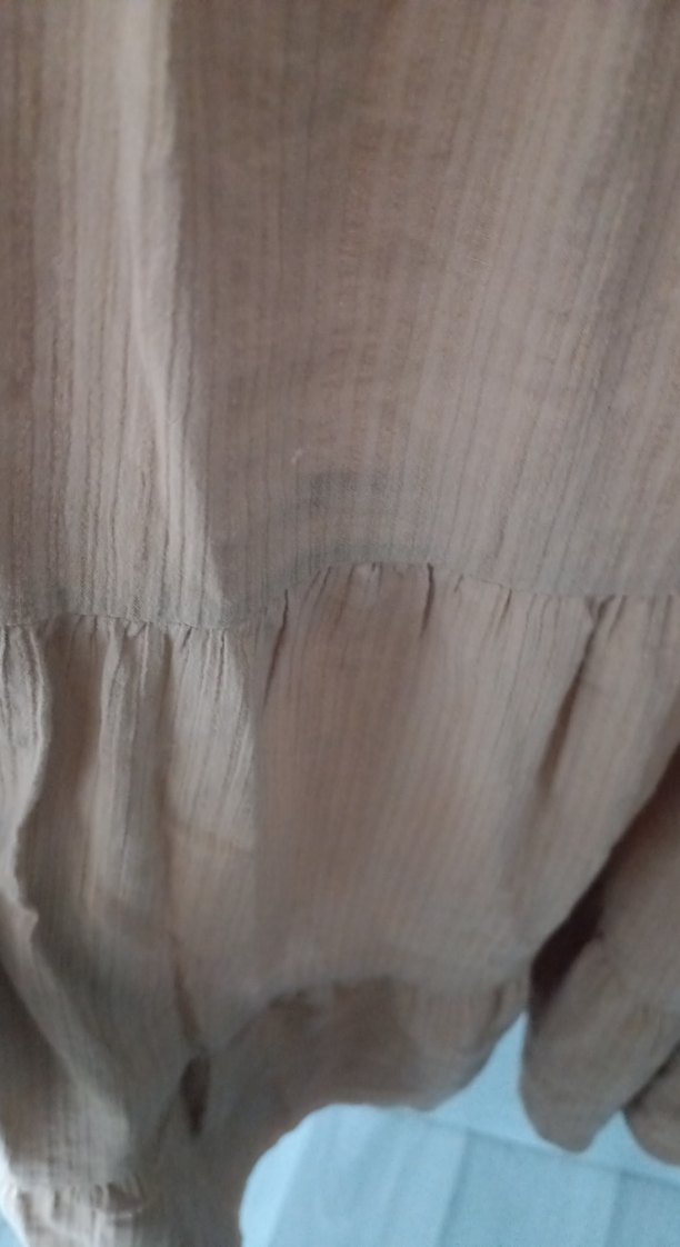 Bej Uzun Bohem Kadın Elbise - Görsel 3