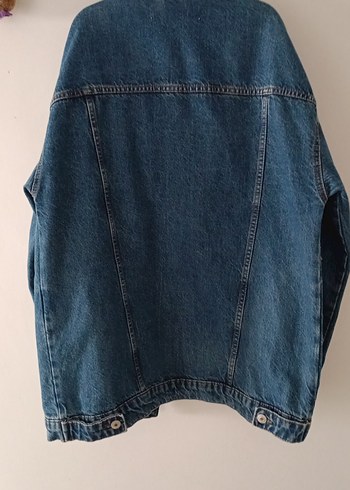 Kadın Mavi Denim Düğmeli Ceket - Görsel 3