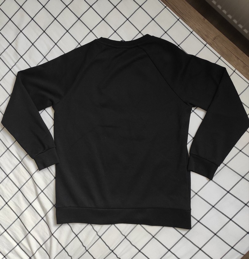 Kadın Siyah Baskılı Pamuklu Sweatshirt - Görsel 3