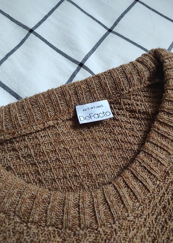 Erkek Kahverengi Örgü Kazak - Görsel 4