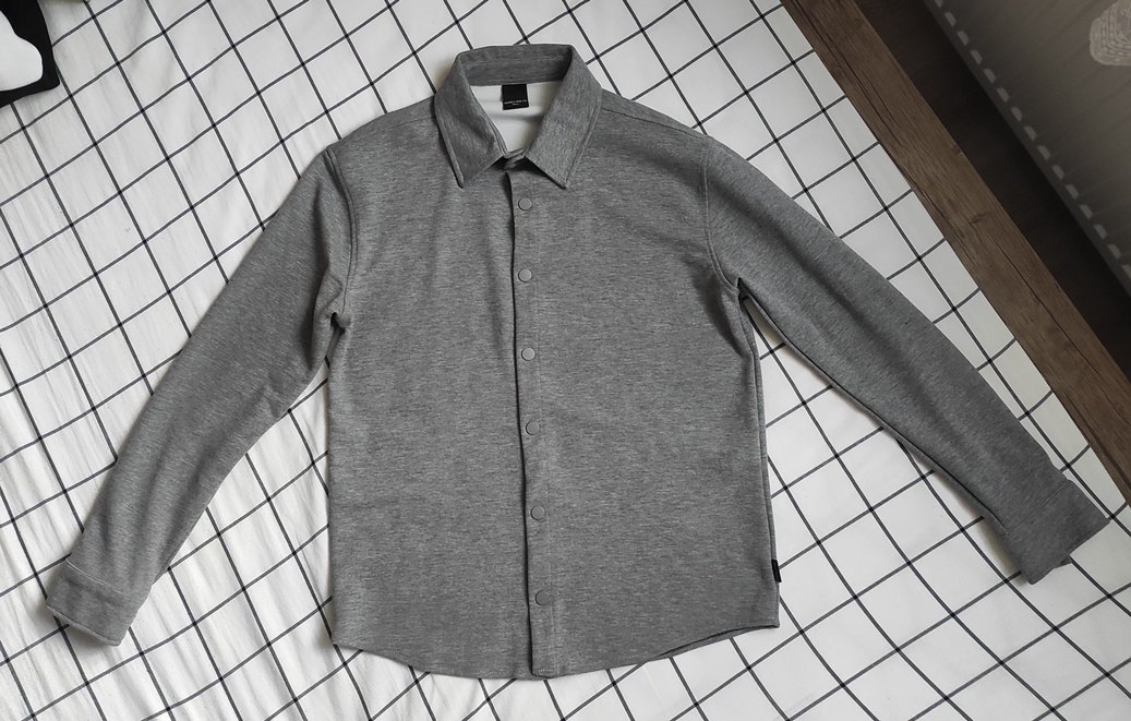 Gri Uzun Kollu Regular Fit Gömlek - Görsel 3