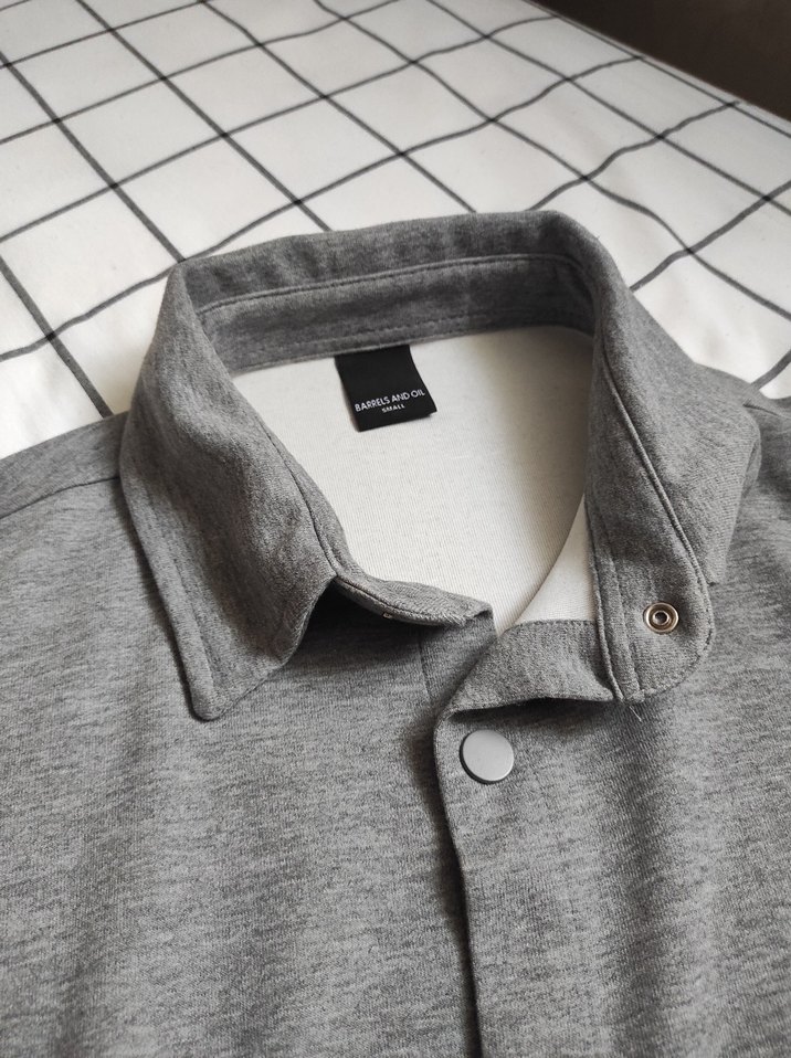 Gri Uzun Kollu Regular Fit Gömlek - Görsel 5