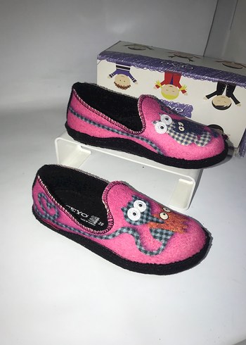 Ceyo marka Kız Çocuk Pembe Nakışlı Sıcak panduf - Görsel 5