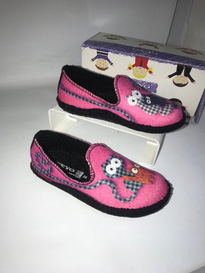 Ceyo marka Kız Çocuk Pembe Nakışlı Sıcak panduf - Görsel 5