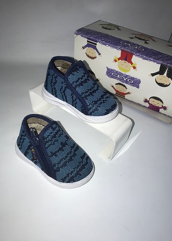 Ceyo marka Mavi Erkek Bebek İlk Adım Ayakkabısı Velcro - Görsel 2