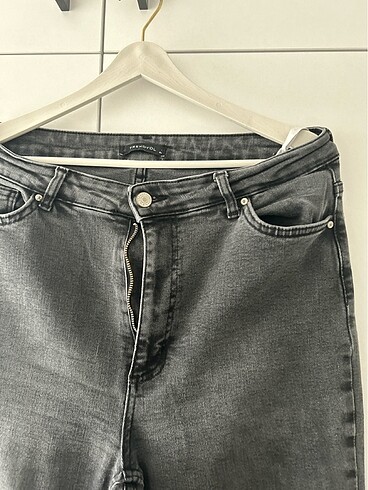 Antrasit Likralı İspanyol Paça Pantolon - Görsel 5