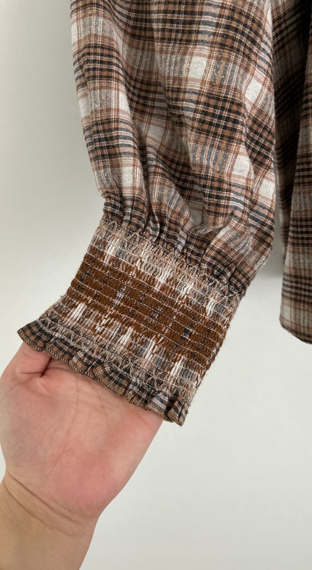 Piliseli Vintage Bluz, Uzun Kollu - Görsel 5