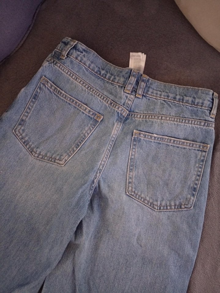 Gri Mavi Rahat Kesim Midi Jean - Görsel 3