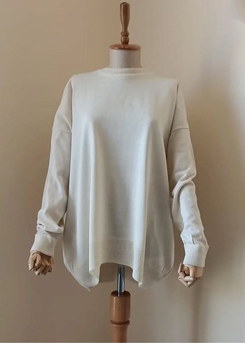 Zara Krem Kadın Basic Triko Kazak