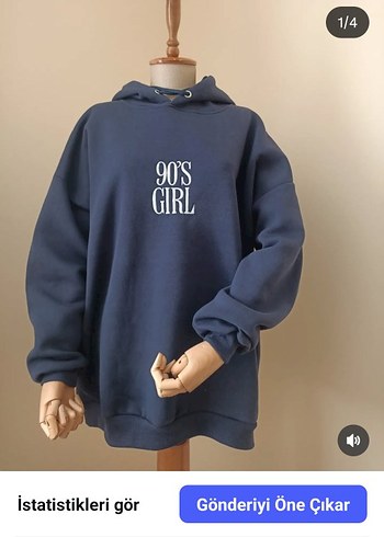 Zara Siyah Kapüşonlu 90's Girl Baskılı Sweatshirt