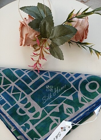 Silk & Cashmere Silk Home Pamuk Eşarp Yeşil
