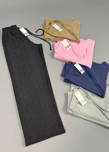 zara bürümcük rahat kalıp pantolon - Görsel 2