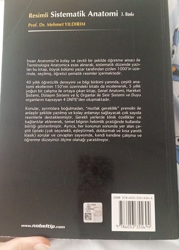  Beden Renk Sistematik Anatomi Kitabı - Prof. Dr. Mehmet Yıldırım