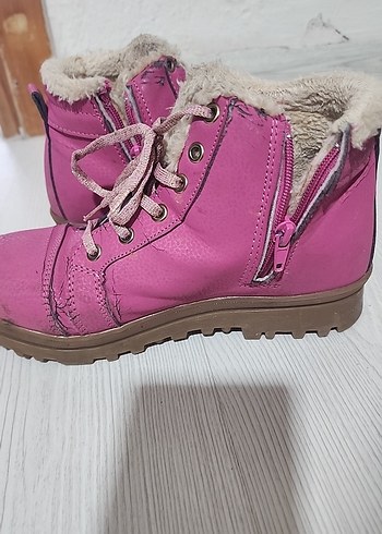 Kız Çocuk Pembe Kürklü Spor Bot - Görsel 2