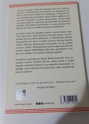 Tiranlık Üzerine - Timothy Snyder - Görsel 2