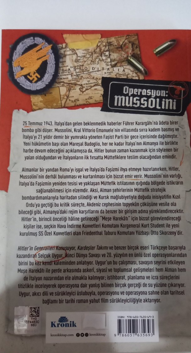 Kronik Kitap: Operasyon: Mussolini - Selçuk Uygur - Görsel 2