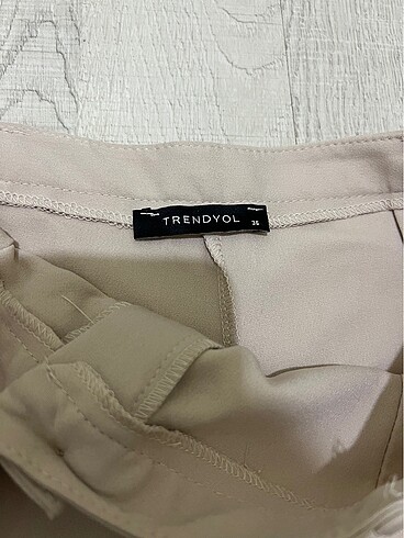 Toz Pembe Kumaş Pantolon - Görsel 7