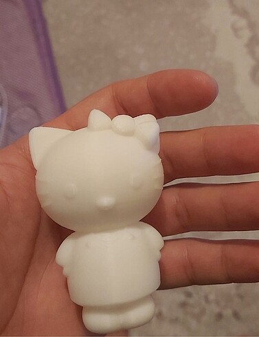 3D Baskı Hello Kitty Boyanmamış Model