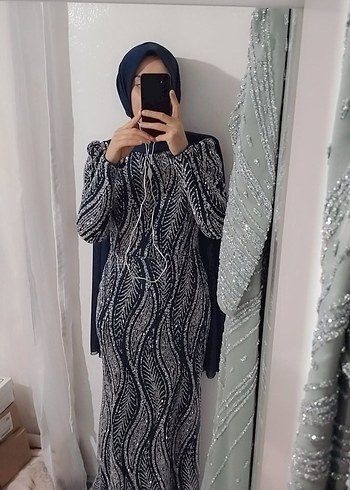 m Beden taşlı tessetür abiye