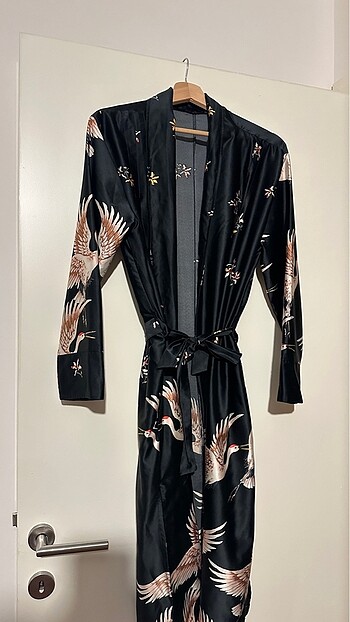 Kuş Desenli Kimono
