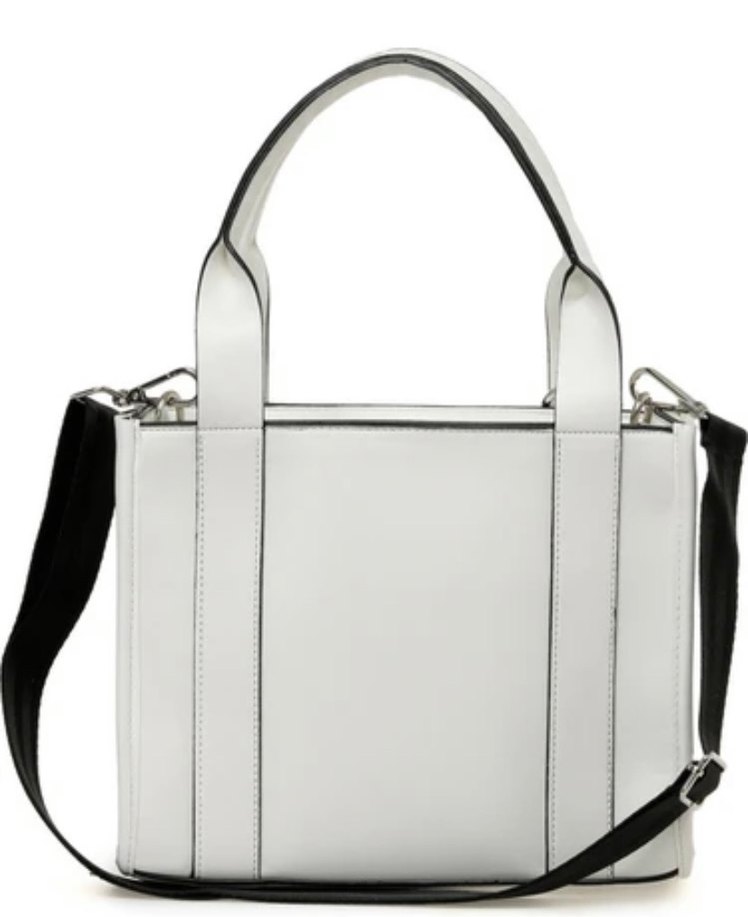 Kadın Beyaz Deri Minimalist Omuz Çantası - Görsel 3