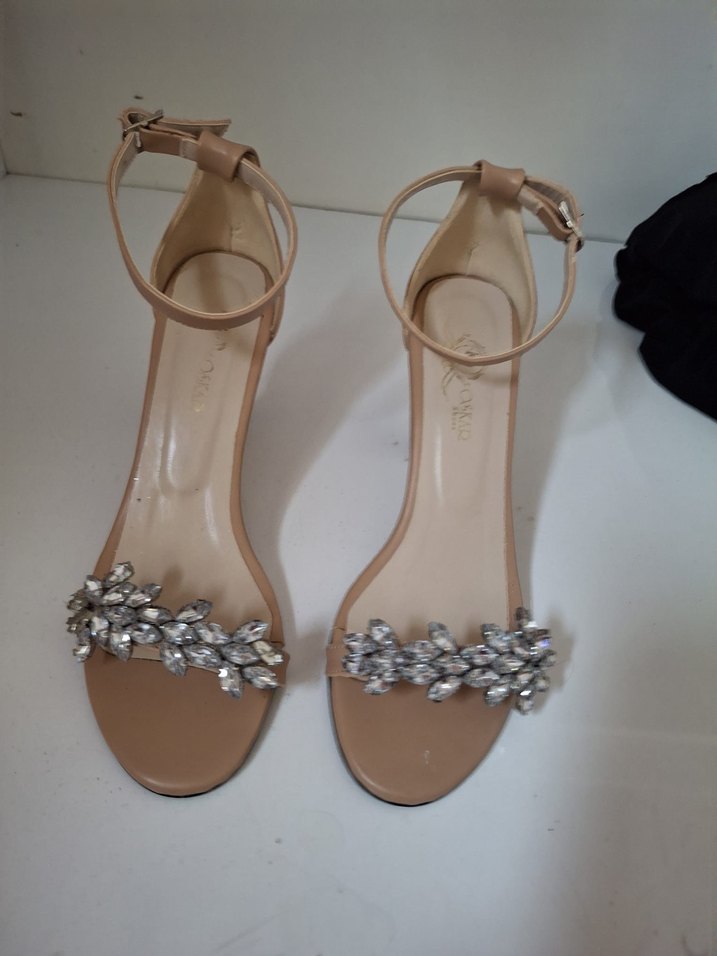 Diger Bej Stiletto Topuklu Kadın Abiye Ayakkabı - Görsel 2