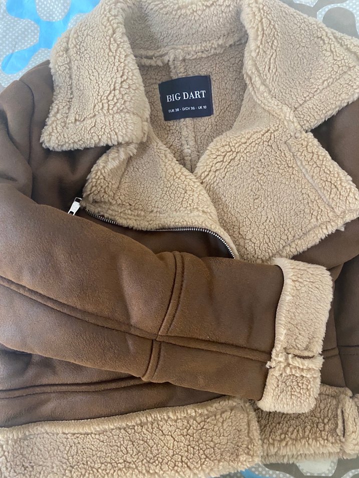 Kahverengi Kürklü Deri Kadın Ceket - Görsel 2